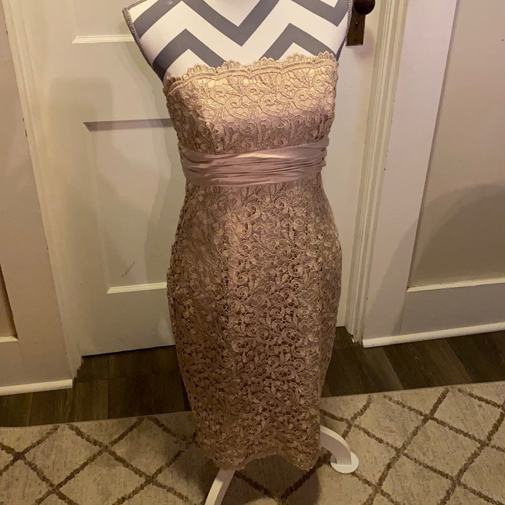 Gold Strapless Dress